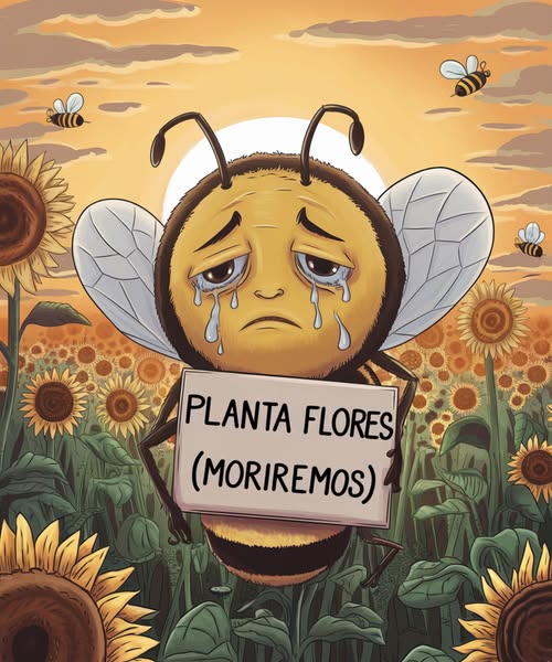 Sin flores, las abejas no sobreviven. Sin abejas, nosotros también desaparecemos. Cada flor es vital: 
 Las flores alimentan a las abejas. 
 Las abejas polinizan las plantas. 
 Las plantas nos proporcionan comida, oxígeno y medicinas. No se trata solo de salvar a las abejas, sino de salvar nuestra propia existencia. 
Planta una flor, salva una abeja y protege nuestro futuro. 
Su supervivencia ES nuestra supervivencia.