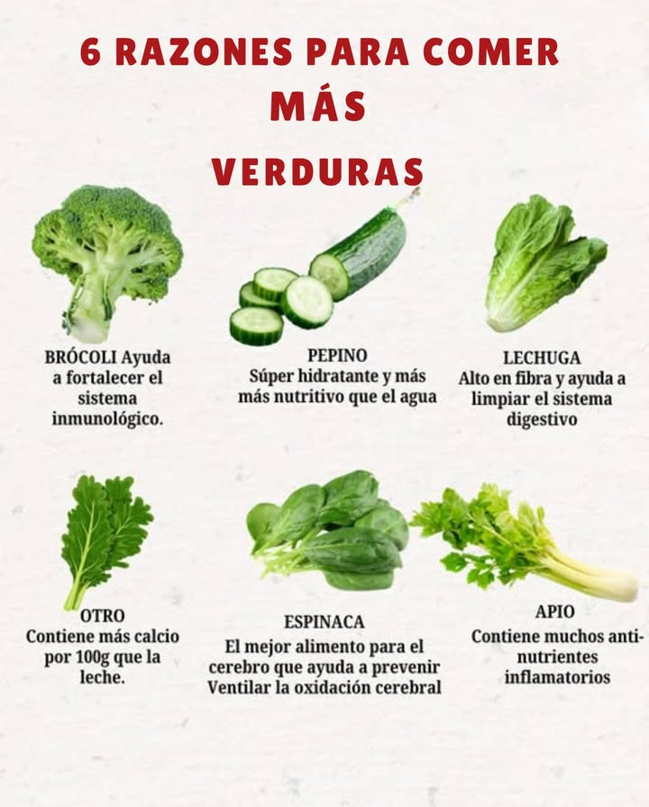 6 RAZONES PARA COMER MÁS VERDURAS