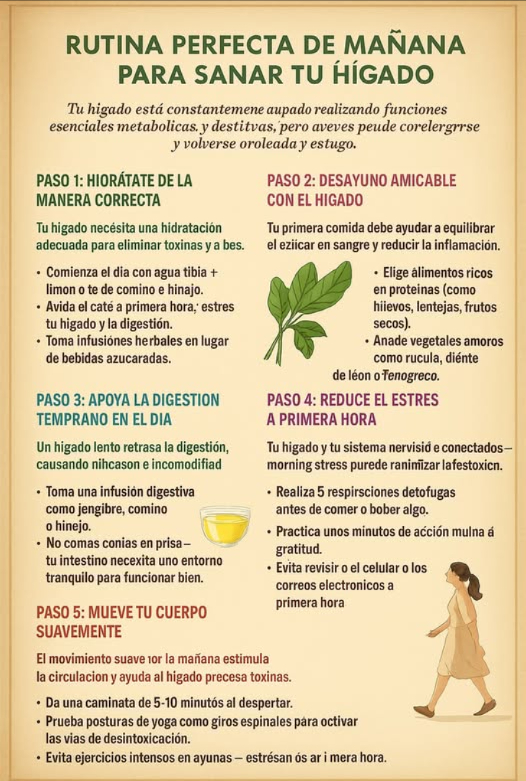 RUTINA MATUTINA PERFECTA PARA SANAR TU HÍGADO