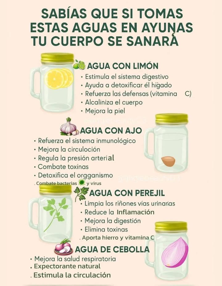 sabias que si tomas estas aguas en ayunas tu cuerpo se sanara