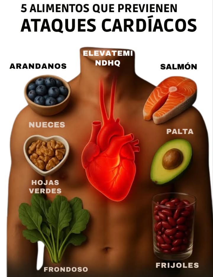 5 alimentos que previenen ataques al corazón #health #salud #heartattack #ataqueAlCorazón