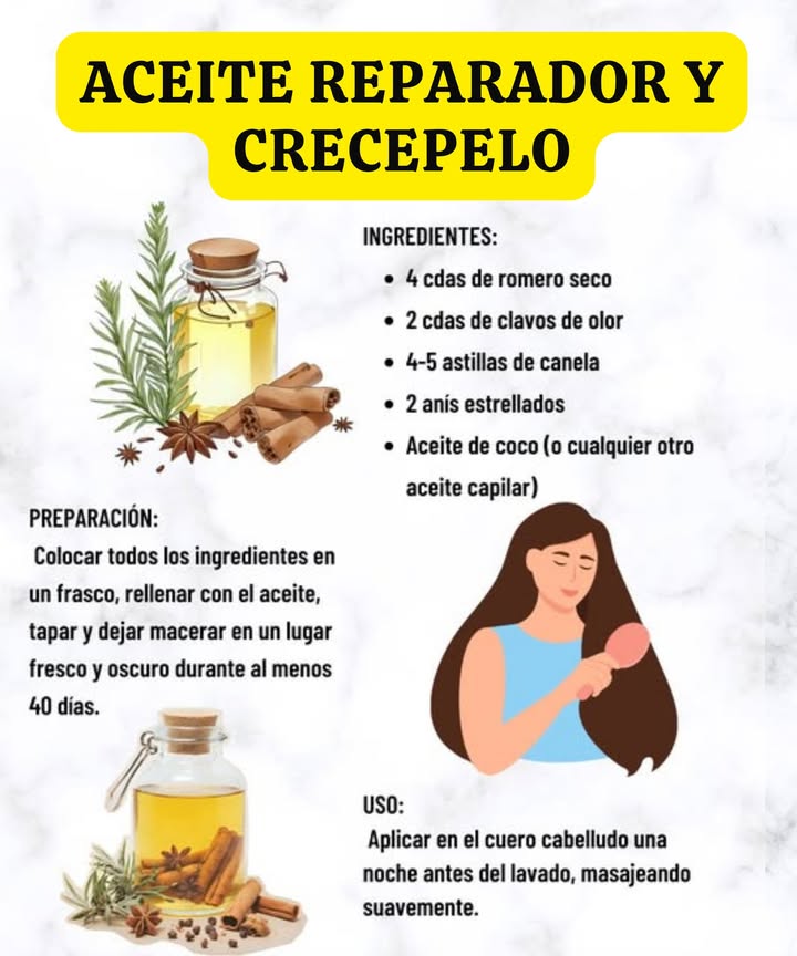 ACEITE REPARADOR Y CRECEPELO