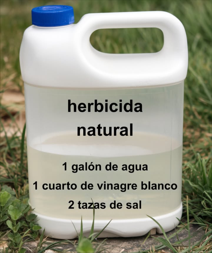Mezcla bien todos los ingredientes y aplícalos directamente sobre las malezas no deseadas con un pulverizador o rociador de jardín. Evita rociar cerca de las plantas que quieras conservar.