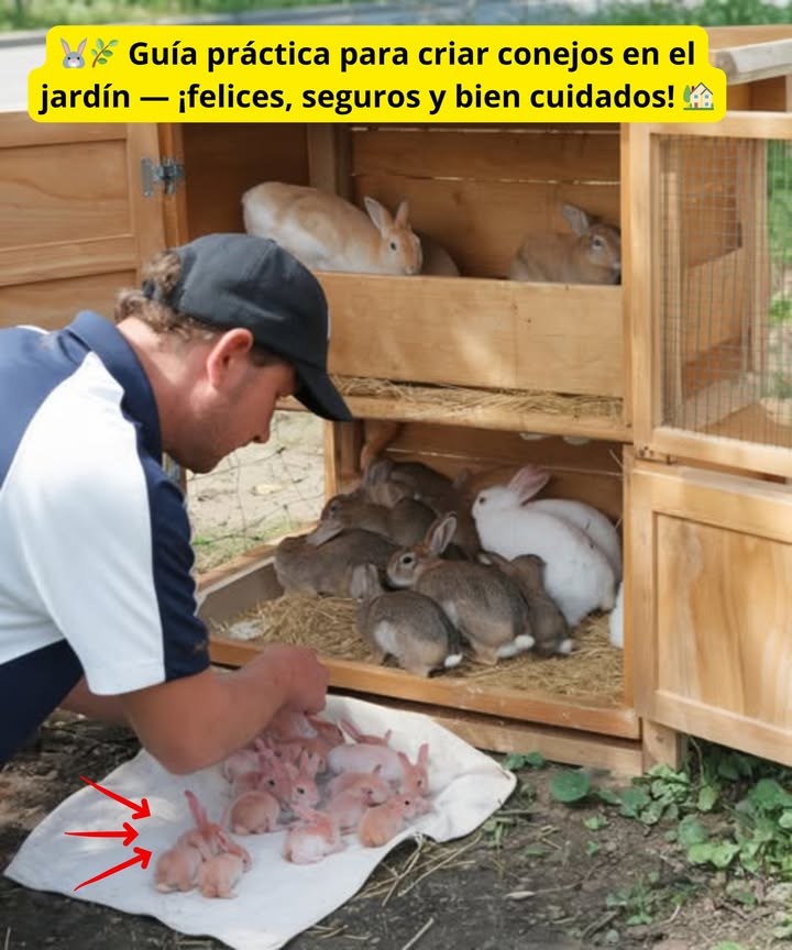 Guía práctica para criar conejos en el jardín  felices, seguros y bien cuidados! 

Te gustaría tener conejos en casa? Aquí tienes todos los consejos para criarlos de forma natural y responsable 

 Libres o en un recinto?
 Mejor un espacio cerrado: evita fugas y protege a tus conejos.
 Limpia bien el terreno: nada de piedras, vidrios o escombros.

 La conejera, su refugio esencial:
 Tamaño ideal: 100 cm alto x 90 cm ancho x 60 cm profundidad.
 A prueba de depredadores: gatos, perros, zorros… que no entren!
 Piso seco con paja, agua limpia, alimento, heno y una zona sombreada al aire libre.

 Dónde colocar la conejera:
 Lugar protegido del viento y con buena paja en invierno.
 No menos de 15C si tienes conejos enanos.
 En la parte más alta del terreno: evita inundaciones.
 Que reciba sol y sombra durante el día.
 Eleva la base para evitar que escarben túneles y se escapen.

凌 Alimentación natural y segura:
 Hierbas, heno, capullos, hojas y plantas comestibles.
 Frutas y verduras que SÍ pueden comer:

Zanahoria, apio, berros, trébol, rábano, espárragos, diente de león.
 Evita: lechuga, alcachofas, guisantes, brócoli.
 Agua fresca siempre disponible.

 Cuidado con plantas tóxicas:
 No reconocen lo venenoso:

Lirio de los valles, helecho, narciso, laurel, tejo, amapola, acebo.
 Cero pesticidas o químicos en su zona.

 Protección contra depredadores:
 Enciérralos por la noche o instala malla enterrada 40-50 cm para evitar que excaven.
 Aberturas pequeñas que no permitan el acceso de animales grandes.

 Bonus ecológico: el estiércol
 Abono natural para tu huerto! El estiércol de conejo es rico y beneficioso para las plantas 

 Criar conejos es una experiencia hermosa si lo haces con cuidado y amor. Tu jardín puede convertirse en su pequeño paraíso!