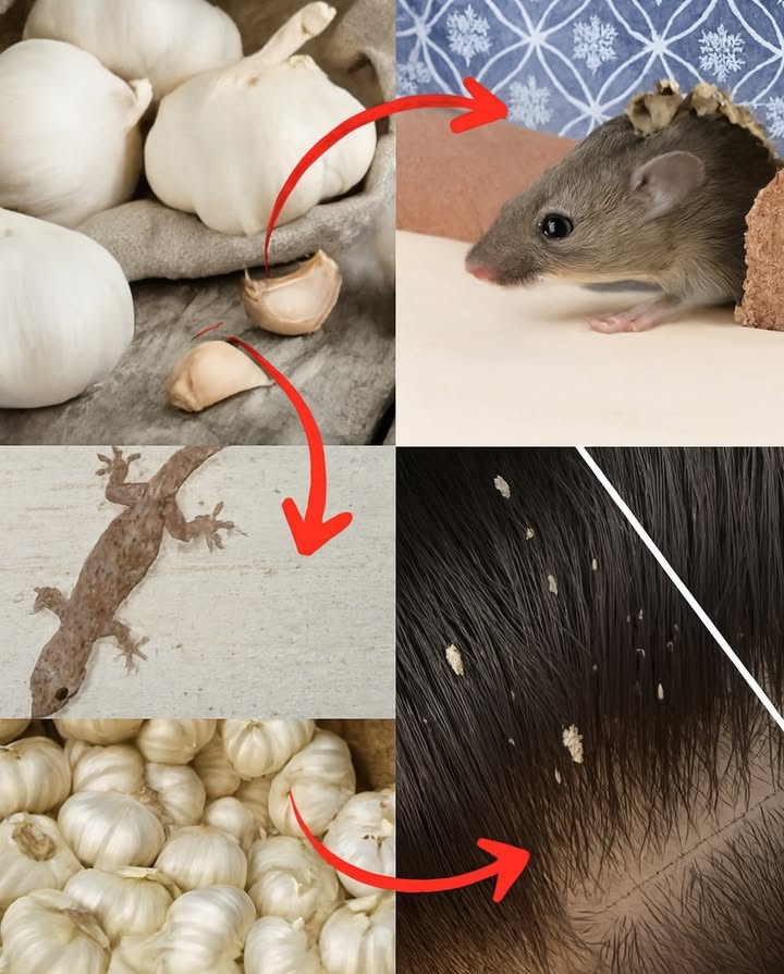 龍 LAil : une défense naturelle contre les nuisibles 龍

1 Souris
Méthode : Écrasez quelques gousses dail, enveloppez-les dans du coton et placez-les dans les coins de la maison.
Effet : Lodeur puissante repousse rapidement les rongeurs.

2 Mouches
Méthode : Mélangez de lail avec de leau, filtrez et vaporisez sur les portes et les fenêtres.
Effet : Les mouches séloignent sans recours aux insecticides chimiques.

3 Poux
Méthode : Écrasez de lail avec un peu deau et appliquez sur le cuir chevelu.
Effet : Élimine naturellement les poux et les lentes.

4 Cafards
Méthode : Placez des gousses dail écrasées dans de petits récipients sous les éviers et dans les coins sombres.
Effet : Les cafards fuient lendroit.

5 Lézards
Méthode : Étalez une pâte dail dans les fissures et ouvertures des murs.
Effet : Forme une barrière naturelle contre les lézards.

6 Moustiques
Méthode : Vaporisez un mélange dail et deau près des fenêtres et dans les espaces extérieurs.
Effet : Protège vos soirées des piqûres de moustiques.

 Un répulsif naturel, économique et respectueux de lenvironnement, idéal pour garder la maison propre et sans nuisibles.