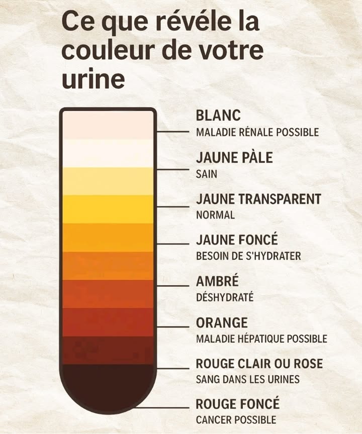 Ce que la couleur de votre urine peut révéler sur votre santé