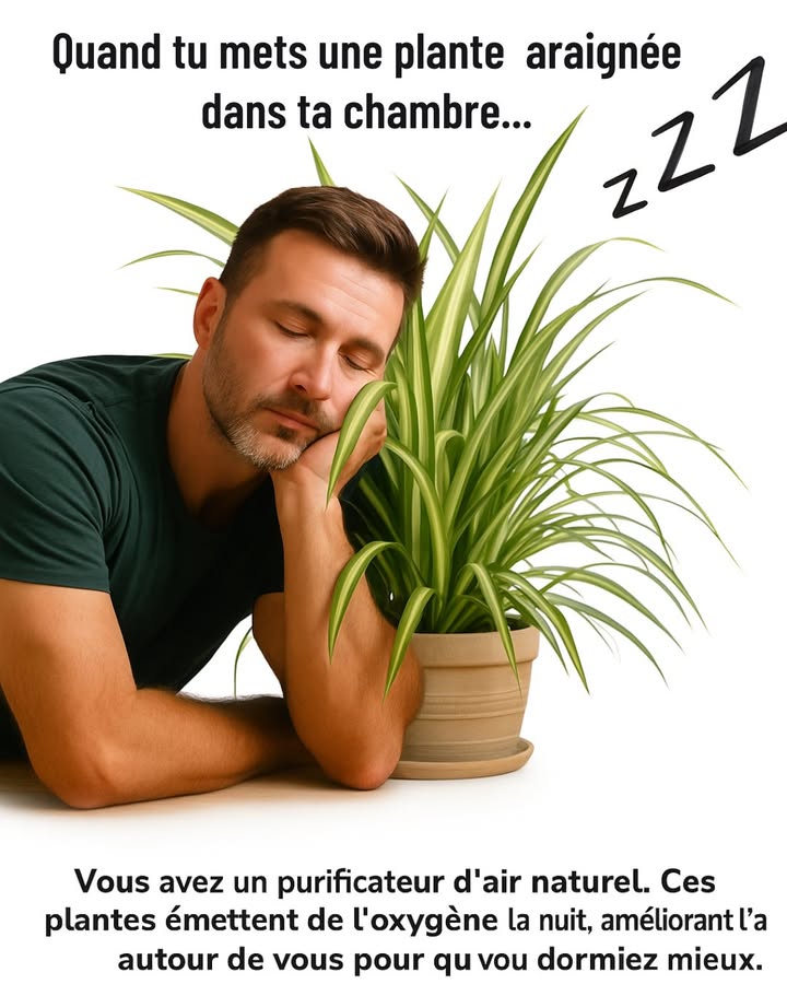 Le Chlorophytum comosum est lune des plantes dintérieur les plus efficaces pour améliorer la qualité de lair. Voici pourquoi elle est parfaite dans une chambre :

 1. Purificateur dair naturel
Le chlorophytum élimine certaines toxines de lair intérieur comme le formaldéhyde et le xylène.

 2. Humidifie légèrement lair
Il libère un peu dhumidité, ce qui peut réduire la sécheresse de lair en hiver.

 3. Favorise un environnement plus sain pour dormir
Grâce à son action dépolluante et à son entretien facile, cest une excellente plante pour créer une atmosphère apaisante.

華 4. Sans danger pour les animaux
Contrairement à la sansevieria  plante serpent , le chlorophytum nest pas toxique pour les chats ni les chiens.

 5. Très facile dentretien
Il supporte lombre, les oublis darrosage et pousse très rapidement.