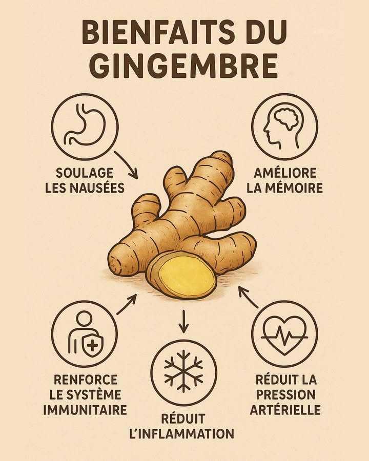 Le gingembre bien plus quune simple épice !
Utilisé depuis des siècles, ce rhizome aux mille vertus séduit de plus en plus de personnes en quête de solutions naturelles pour booster leur bien-être 

 À la fois aliment, épice et remède naturel, le gingembre trouve facilement sa place dans la cuisine comme dans les routines santé quotidiennes 

 Découvrez tous ses bienfaits