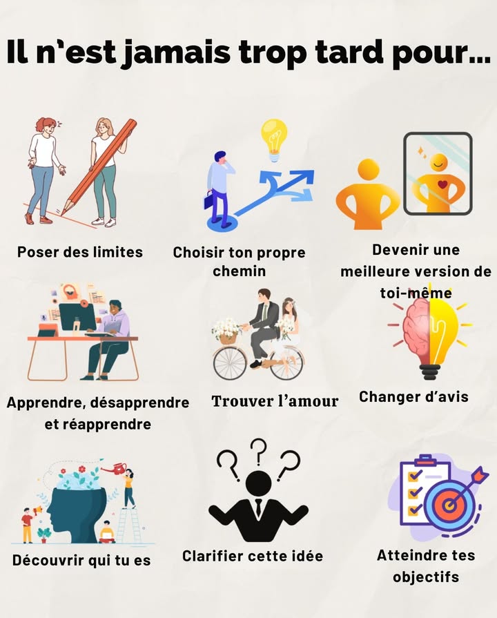 IL NEST JAMAIS TROP TARD POUR