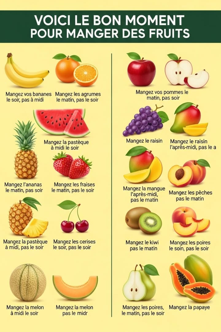 Le moment idéal pour savourer les fruits