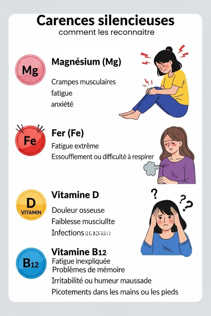 Ces carences cachées qui tépuisent