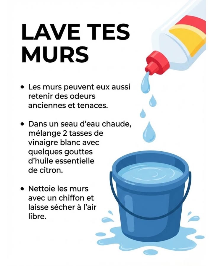 Nettoie tes murs pour une maison saine ! Dites adieu aux odeurs, à la moisissure et à la poussière. 
 #fblifestyle #maison #propreté