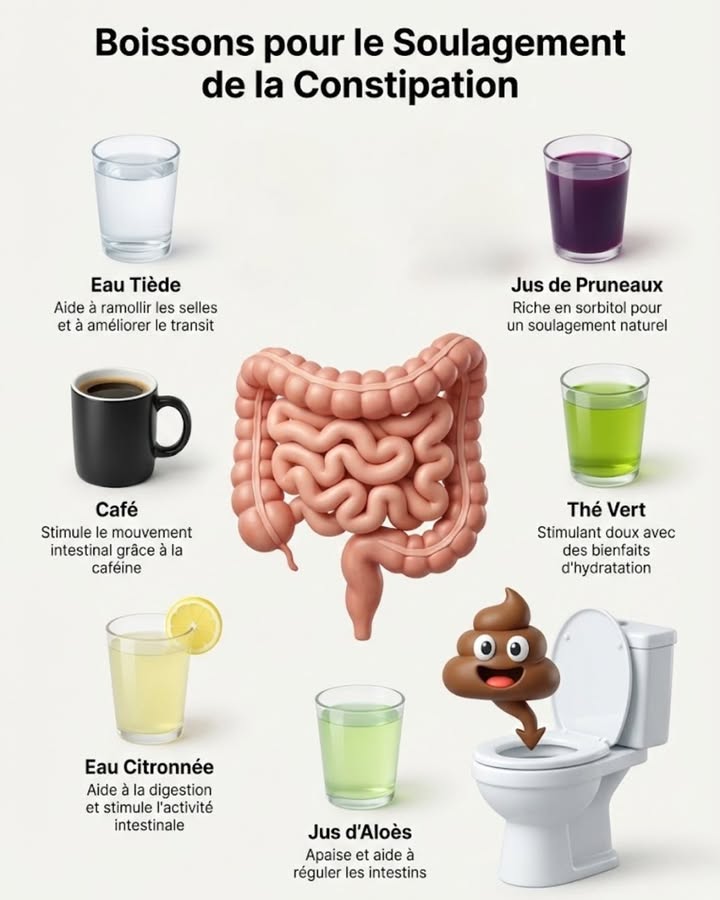 Soulagez la constipation naturellement grâce à ces boissons ! Du café au jus de pruneau, il y a une option pour vous. 

#fblifestyle #remèdesnaturels #transit #hydratation