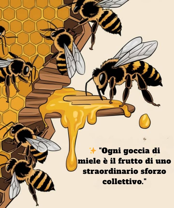 Ogni goccia di miele è un miracolo di sforzo collettivo
Che frase meravigliosa! Il miele è il frutto del lavoro instancabile di migliaia di api, ognuna con il proprio contributo per creare qualcosa di puro e nutriente. È un promemoria di come la collaborazione e la costanza possano generare dolci risultati.