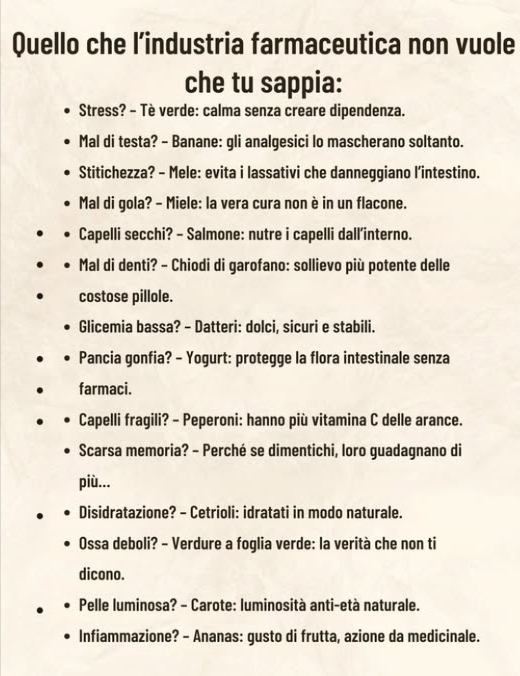 Quello che lindustria farmaceutica non vuole che tu sappia: