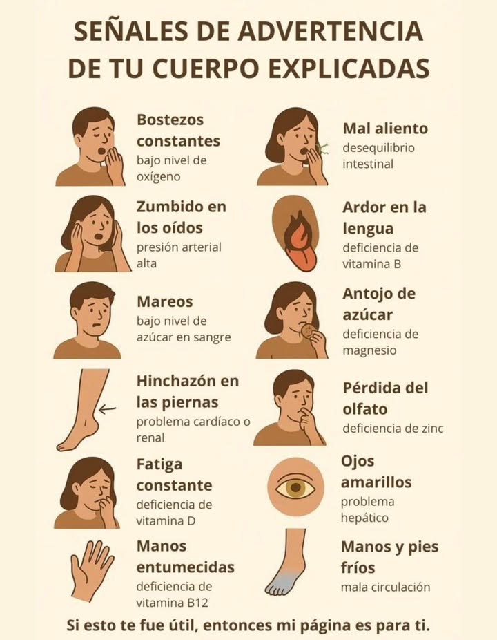 SEÑALES DE ADVERTENCIA DE TU CUERPO EXPLICADAS ESPAÑOL