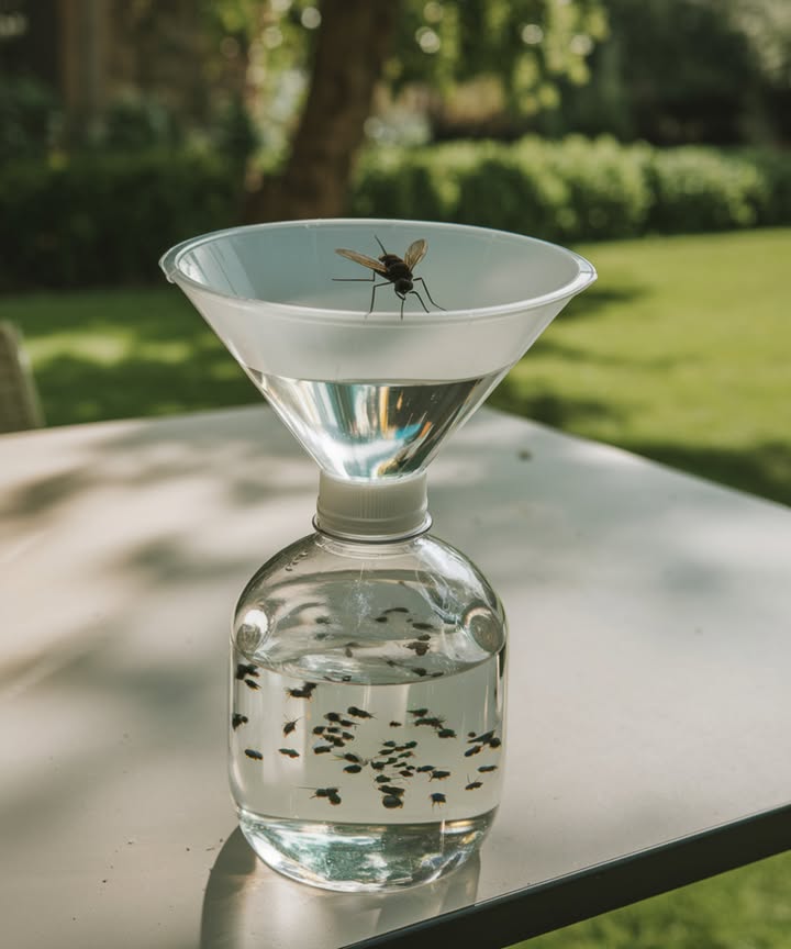 Trappola fai-da-te per mosche e zanzare  Naturale ed efficace! 烈

Ecco un modo semplice e veloce per dire addio a mosche e zanzare senza usare sostanze chimiche:

茶 Ingredienti:
100 g zucchero
60 ml aceto
120 ml acqua calda
1 cucchiaino di sale
1 bottiglia di plastica

Forbici

 Procedimento:
Prepara la miscela: sciogli zucchero in acqua calda, aggiungi aceto e sale.
Taglia la bottiglia: rimuovi la parte superiore e capovolgila come imbuto.
Versa la miscela: nella base della bottiglia.
Posiziona: vicino a finestre, giardino o cucina lontano da cibo.

 Perché funziona?
Lo zucchero attira.
Laceto incuriosisce.
Il sale conserva.
Limbuto intrappola gli insetti.

 Vantaggi:
Naturale, sicura e a basso costo.
Pronta in meno di 10 minuti.

 Consigli:
Cambia la miscela ogni 5-7 giorni.
Aggiungi banana o limone per potenziarla.
Usala anche in casa lontano dal cibo.
Dì addio ai fastidi estivi con questa trappola ecologica!