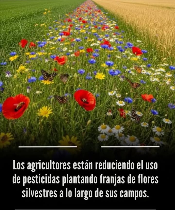 La armonía entre el hombre y la naturaleza   
En toda Europa, los agricultores están transformando sus campos en verdaderos refugios de biodiversidad.  
Al sembrar franjas de flores entre los cultivos, atraen insectos beneficiosos, protegen las plantas sin productos químicos y devuelven la vida a los suelos.  
 Tierras más saludables, polinizadores florecientes y cosechas sostenibles demuestran que una agricultura en simbiosis con la naturaleza hace florecer la vida en todas sus formas.