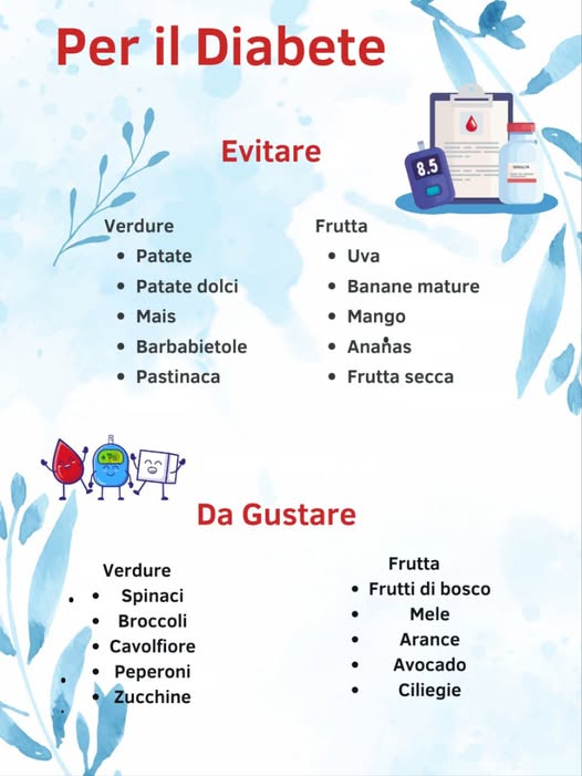 Guida alimentare per le persone con diabete