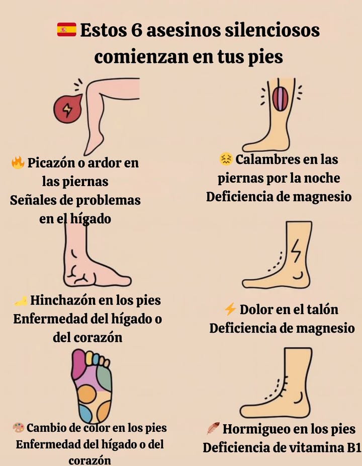 Estos 6 asesinos silenciosos comienzan en tus pies