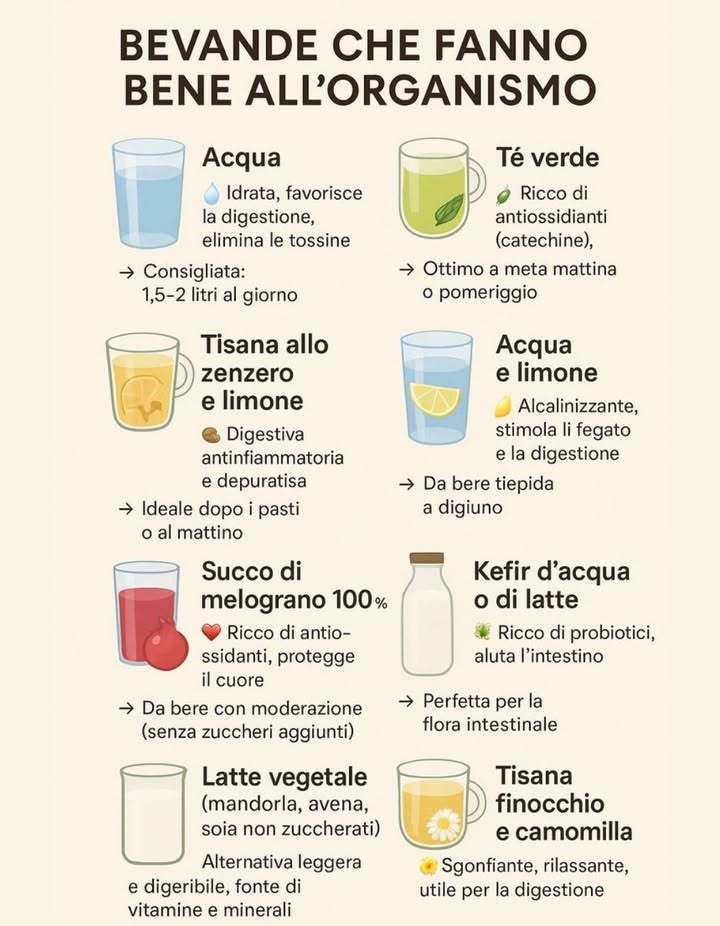 Bevande che fanno bene  allorganismo