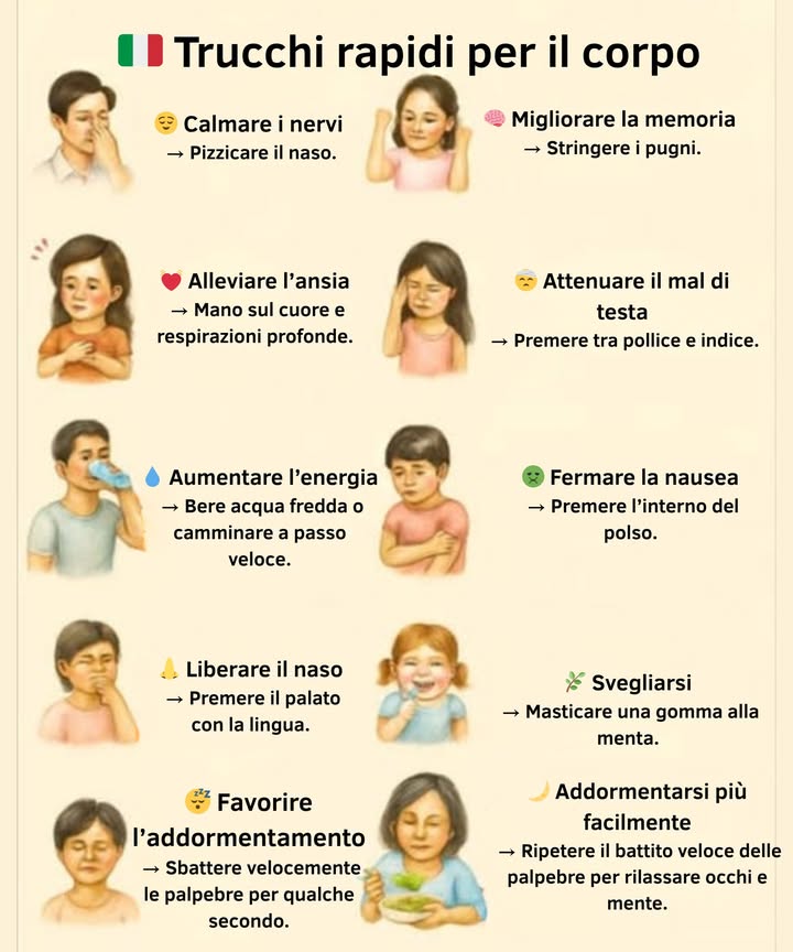 Suggerimenti rapidi per il corpo