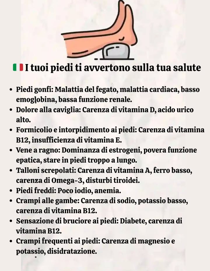 I tuoi piedi ti avvertono sulla tua salute