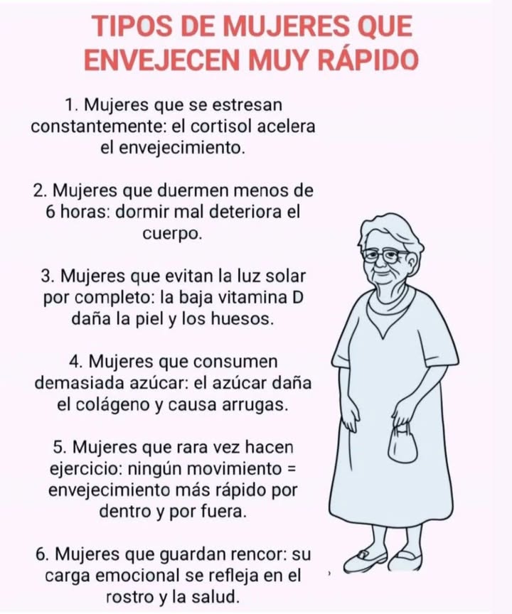 tipos de mujeres que envejecen muy rapido