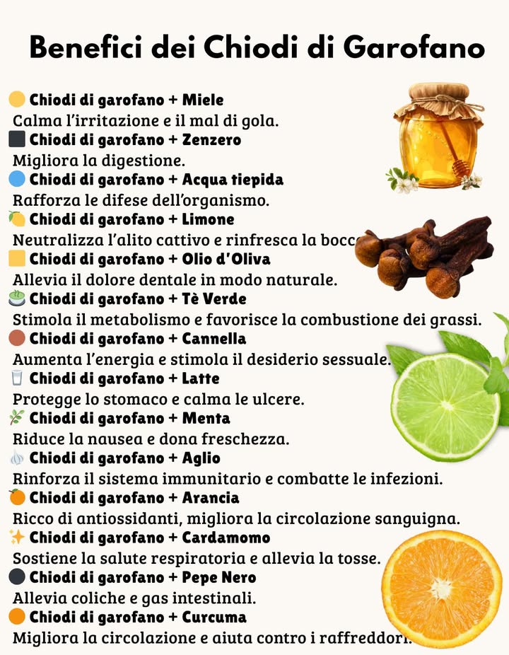 Benefici dei Chiodi di Garofano