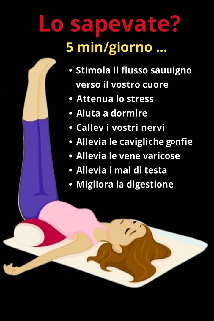 律 Viparita Karani: La Posizione delle Gambe al Muro per il Benessere Quotidiano
Maggiori informazioni nel primo commento.