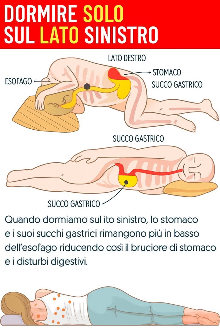 Dormire sul lato sinistro: benefici, spiegazioni scientifiche e consigli pratici
Controllare i dettagli nel primo commento.