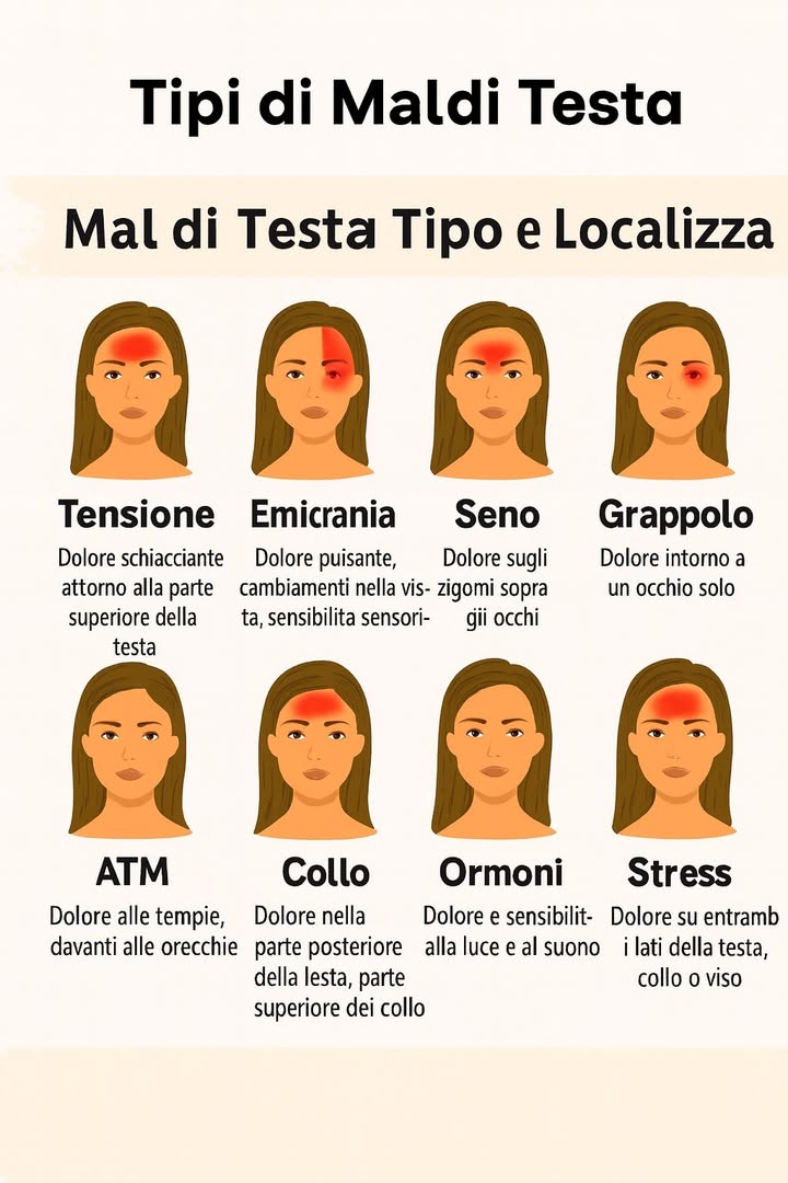 Guida completa per riconoscere e gestire i diversi tipi di mal di testa
Vedere tutti i dettagli nel primo commento.