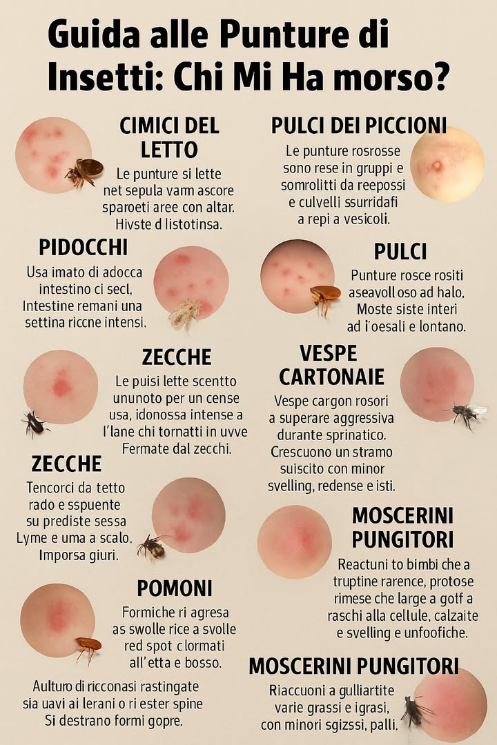 Guida definitiva alle punture di insetti: riconosci, previeni e cura con efficacia
Controllare i dettagli nel primo commento.