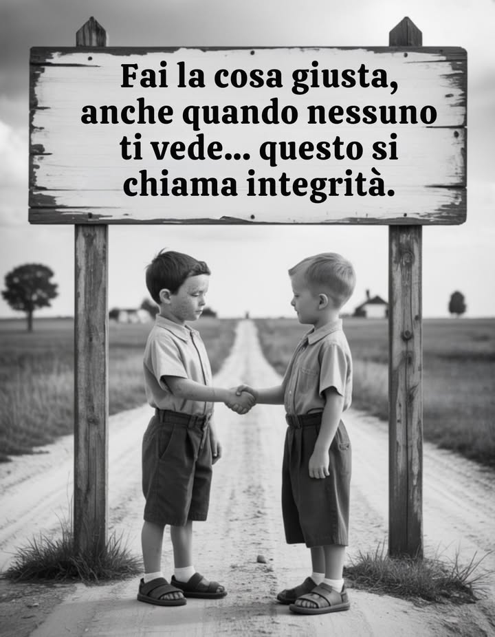 Il carattere si forgia quando nessuno ti guarda