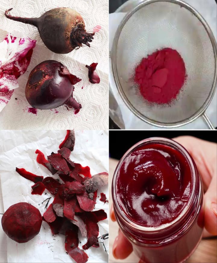 Tutti amano la barbabietola, ma la maggior parte delle persone non si rende conto di quanto siano potenti le sue bucce…
Con il suo colore rosso intenso e la sua ricchezza di nutrienti, la barbabietola è un vero tesoro della natura. Usata da secoli in cucina, in cosmetica e nella medicina tradizionale, offre benefici per la salute, la pelle e persino per i capelli.

 Benefici della Barbabietola
1 Cuore sano  I nitrati naturali aiutano a dilatare i vasi sanguigni e a regolare la pressione.
2 Energia e resistenza  Migliora lossigenazione del corpo, ideale per chi fa sport.
3 Digestione equilibrata  Ricca di fibre che favoriscono il transito intestinale.
4 Depurazione naturale  I betalaini sostengono il fegato e aiutano leliminazione delle tossine.
5 Difese forti  Contiene vitamina C, ferro e zinco che rafforzano il sistema immunitario.
6 Cervello attivo  Migliora la circolazione cerebrale e la concentrazione.
7 Effetto antinfiammatorio  Gli antiossidanti riducono le infiammazioni e proteggono le cellule.
8 Pelle luminosa  Idrata e rigenera, contrastando macchie e rughe.
9 Glicemia stabile  Nonostante il sapore dolce, ha un basso indice glicemico.
 Fonte di minerali  Apporta folati, manganese, potassio e ferro per ossa e muscoli forti.

綾 Come Gustarla
 Cruda: grattugiata nelle insalate per un tocco croccante e colorato.
 In succo: con mela, carota e zenzero per un drink energizzante.
 Arrostita: al forno con olio e erbe per un sapore dolce e caramellato.
 In zuppe: come il classico borscht o in vellutate nutrienti.
 Sottaceto: in aceto e spezie per conservarla più a lungo.
 In polvere: essiccata e macinata per colorare e arricchire smoothie, dolci o pane.

 Usi Creativi della Barbabietola
 Cura della pelle

Crema idratante antietà: succo di barbabietola, acqua di rose, amido di mais, gel di semi di lino, oli di mandorla e jojoba, vitamina E. Applicare 3 volte a settimana per pelle compatta e luminosa.

Maschera illuminante: succo di barbabietola, yogurt e farina di riso. Lasciare agire 30 minuti per un incarnato fresco e uniforme.

 Conservazione naturale
Essiccare fette sottili in friggitrice ad aria o forno 3060 min, macinare e conservare in un barattolo ermetico. La polvere di barbabietola dura fino a un anno e può colorare smoothie, zuppe o dolci.

 Cura dei capelli
Il succo di barbabietola, miscelato con henné o applicato sul cuoio capelluto, favorisce la crescita e riduce la forfora.

 Colorante naturale
Il pigmento rosso può essere usato per tingere tessuti o dare tonalità naturali a candele e saponi fatti in casa.

 Precauzioni
Un consumo eccessivo può causare beeturia urina rosata, innocua. Chi soffre di calcoli renali deve consultare un medico prima di consumarne grandi quantità. Per uso cosmetico, eseguire sempre una prova su piccola area della pelle.

 Un dono colorato e salutare della natura, versatile in cucina, nella cura di sé e nella bellezza quotidiana.