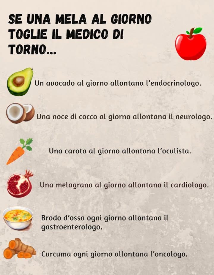 Se una mela al giorno toglie il medico di torno…