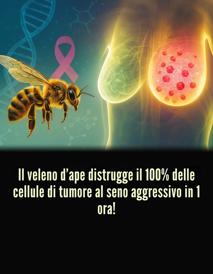 Ricercatori australiani hanno scoperto che la melittina, una molecola presente nel veleno dapi , è in grado di distruggere il 100% delle cellule di carcinoma mammario aggressivo  inclusi i tipi triplo negativo e HER2-enriched  in meno di unora .
 Le cellule sane restano completamente intatte.
 Questa scoperta rappresenta un passo importante verso terapie oncologiche più mirate e meno tossiche. 

#VelenoDApe #RicercaSulCancro #ScopertaMedica #NaturaCheGuarisce #InnovazioneSanitaria