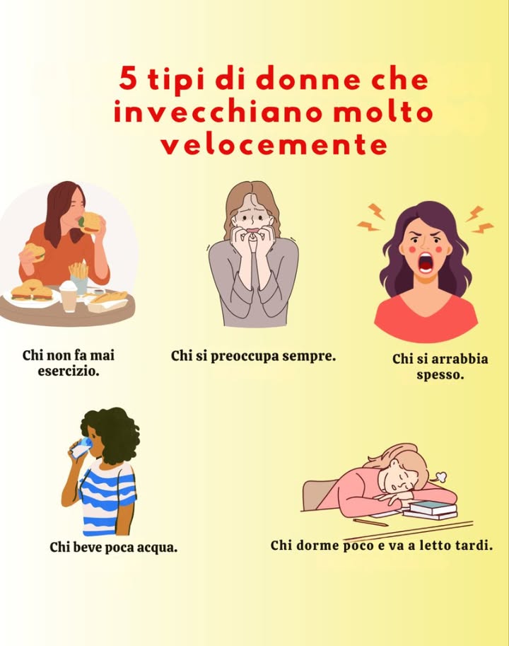 5 TIPI DI DONNE CHE INVECCHIANO TROPPO VELOCEMENTE