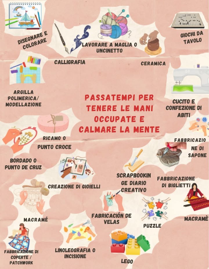HOBBY PER TENERE LE MANI OCCUPATE E LA MENTE OCCUPATA