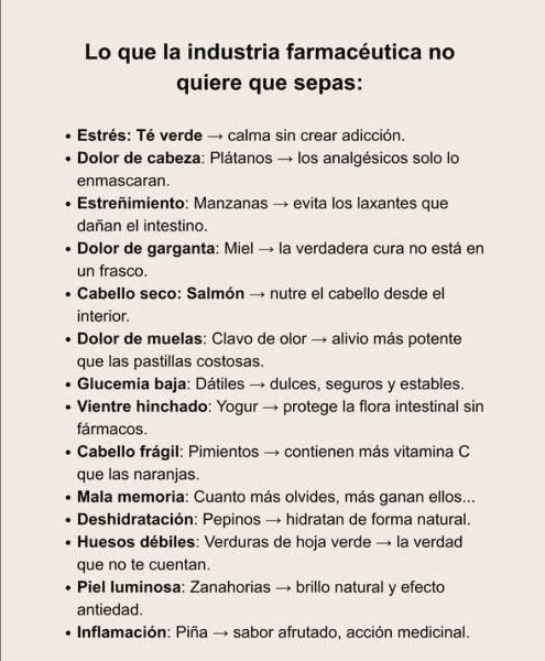 Lo que la industria farmacéutica no quiere que sepas: