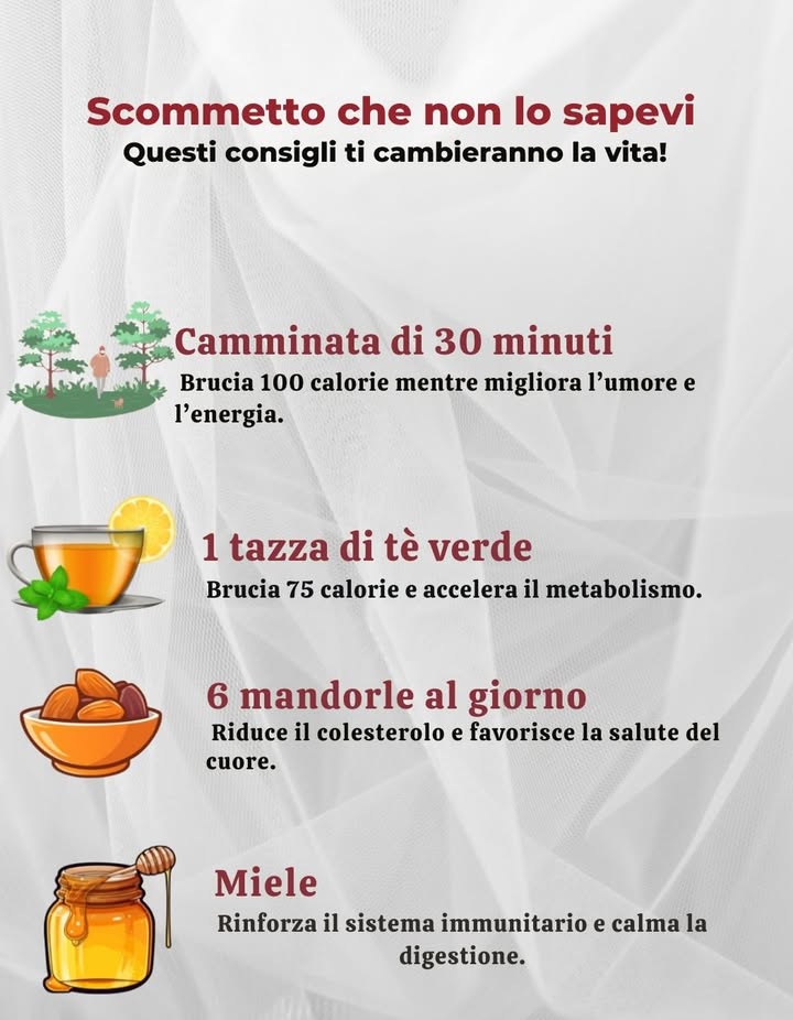 Semplici consigli che trasformano la vostra salute giorno per giorno