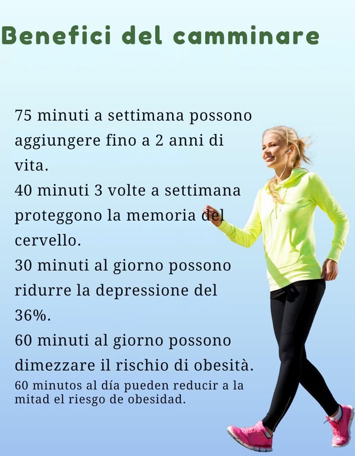 I BENEFICI DEL CAMMINARE