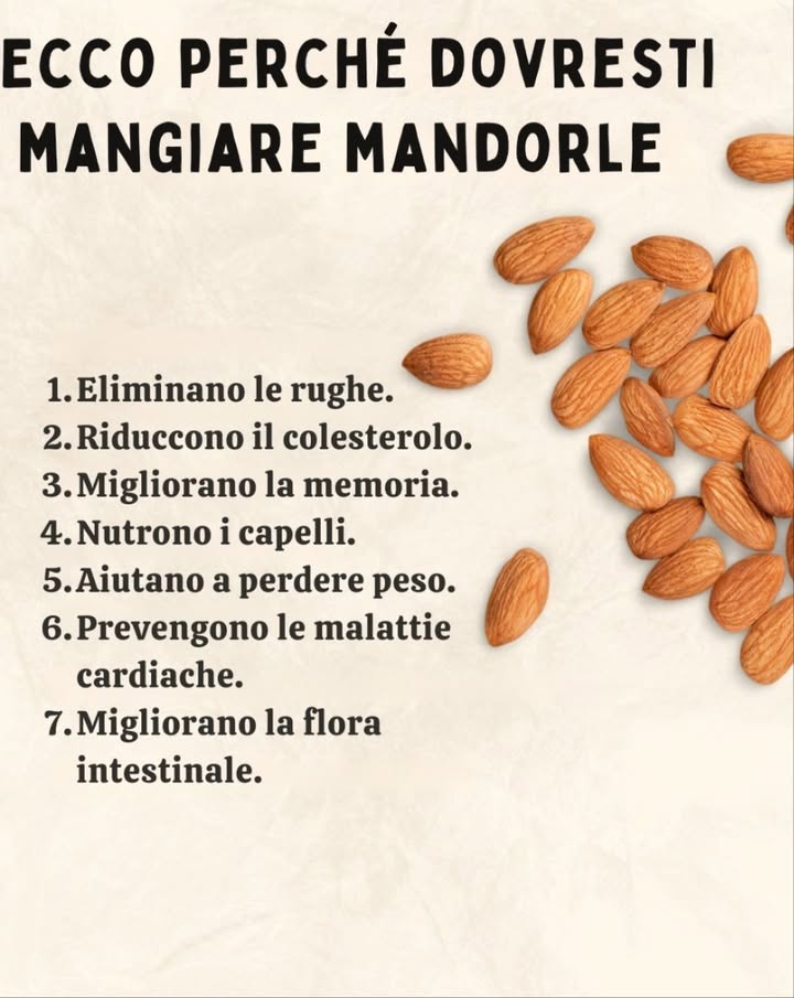 ECCO PERCHÉ SI DOVREBBERO MANGIARE LE MANDORLE