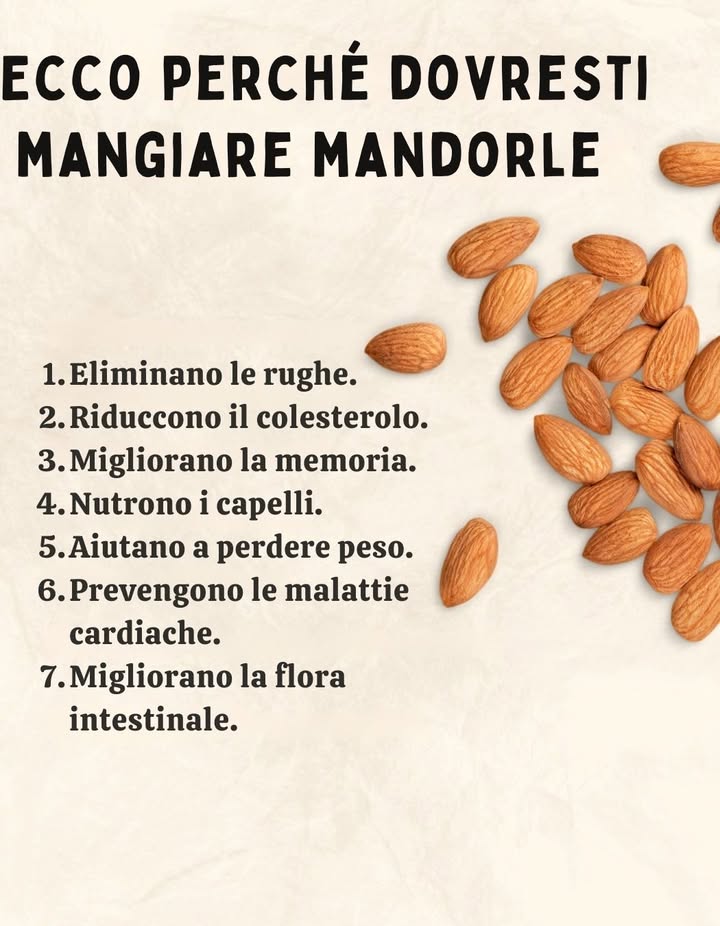 ECCO PERCHÉ SI DOVREBBERO MANGIARE LE MANDORLE