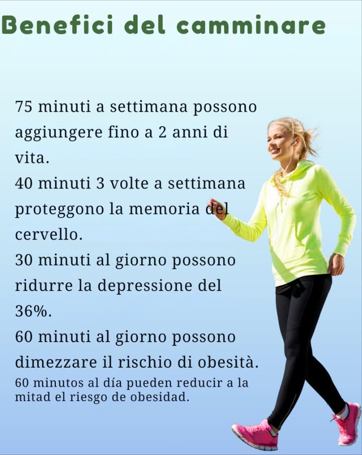 I BENEFICI DEL CAMMINARE