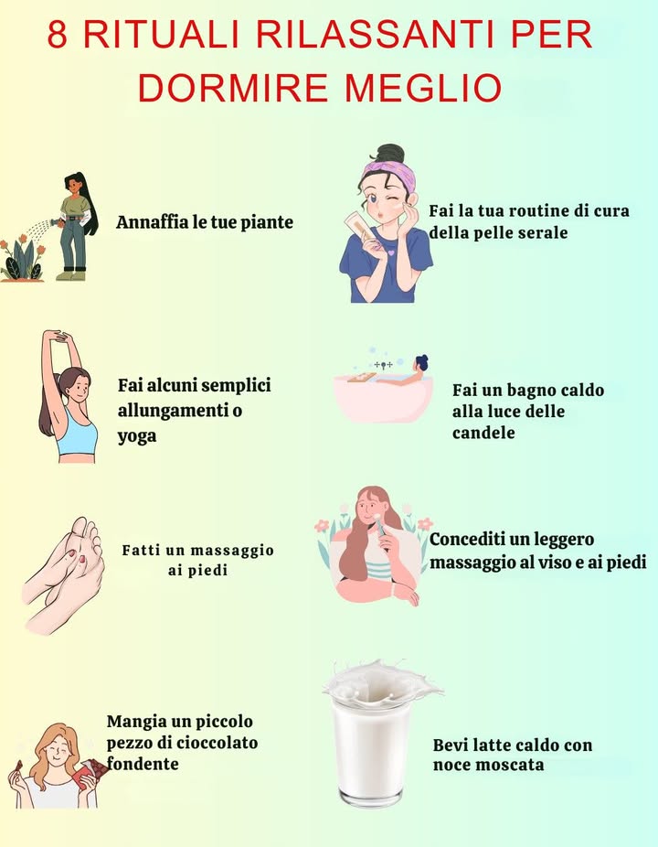 8 RITUALI RILASSANTI PER MIGLIORARE IL SONNO