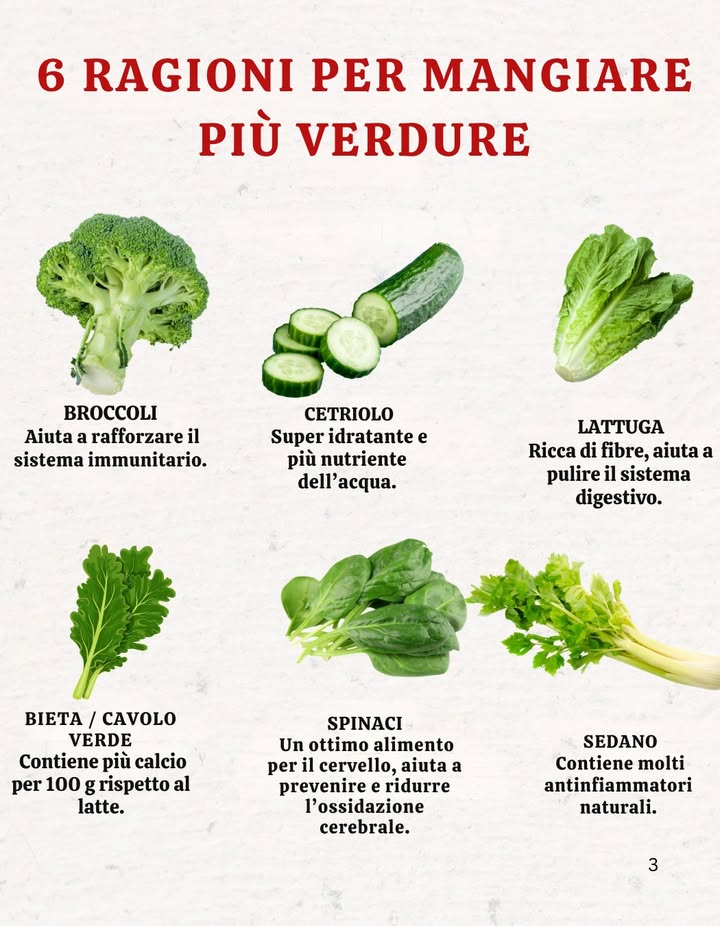 6 MOTIVI PER MANGIARE PIÙ VERDURE