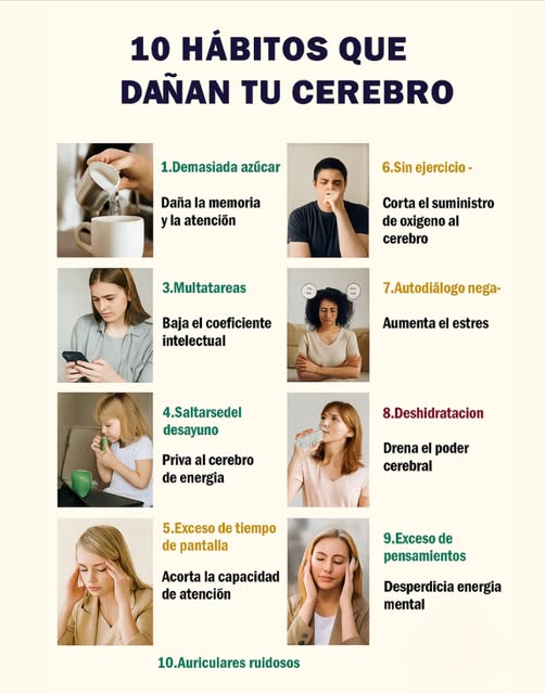 10 HÁBITOS QUE PERJUDICAN TU CEREBRO