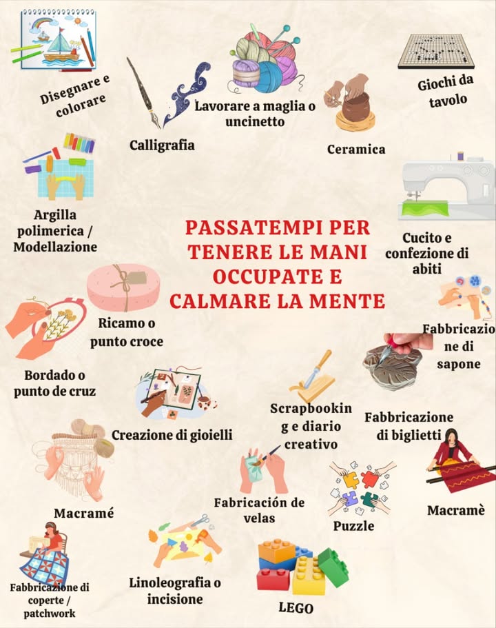 HOBBY PER TENERE LE MANI OCCUPATE E LA MENTE OCCUPATA