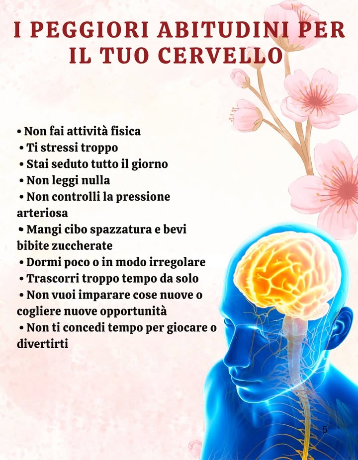 LE ABITUDINI PEGGIORI PER IL TUO CERVELLO